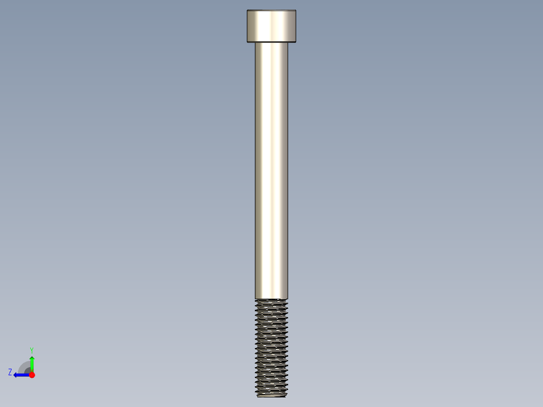 Screw_DIN_912_M12x130_A2.STEP公制内六角螺钉右视图
