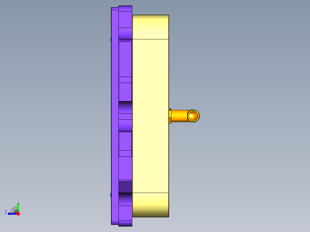 YX60-C笔记本CNC工装夹具三维模型-CNC4-侧孔加工-200722右视图