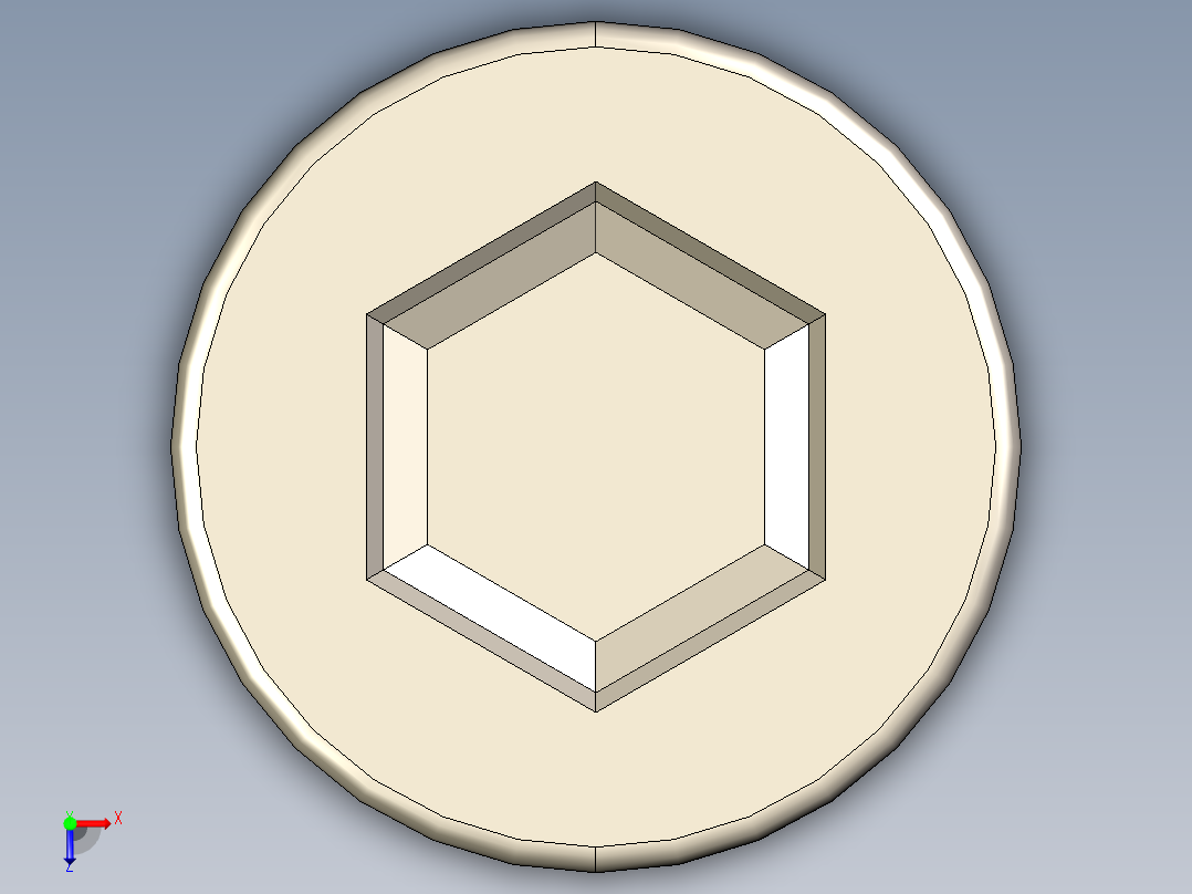 Screw_DIN_912_M6x65F_A2.STEP公制内六角螺钉俯视图
