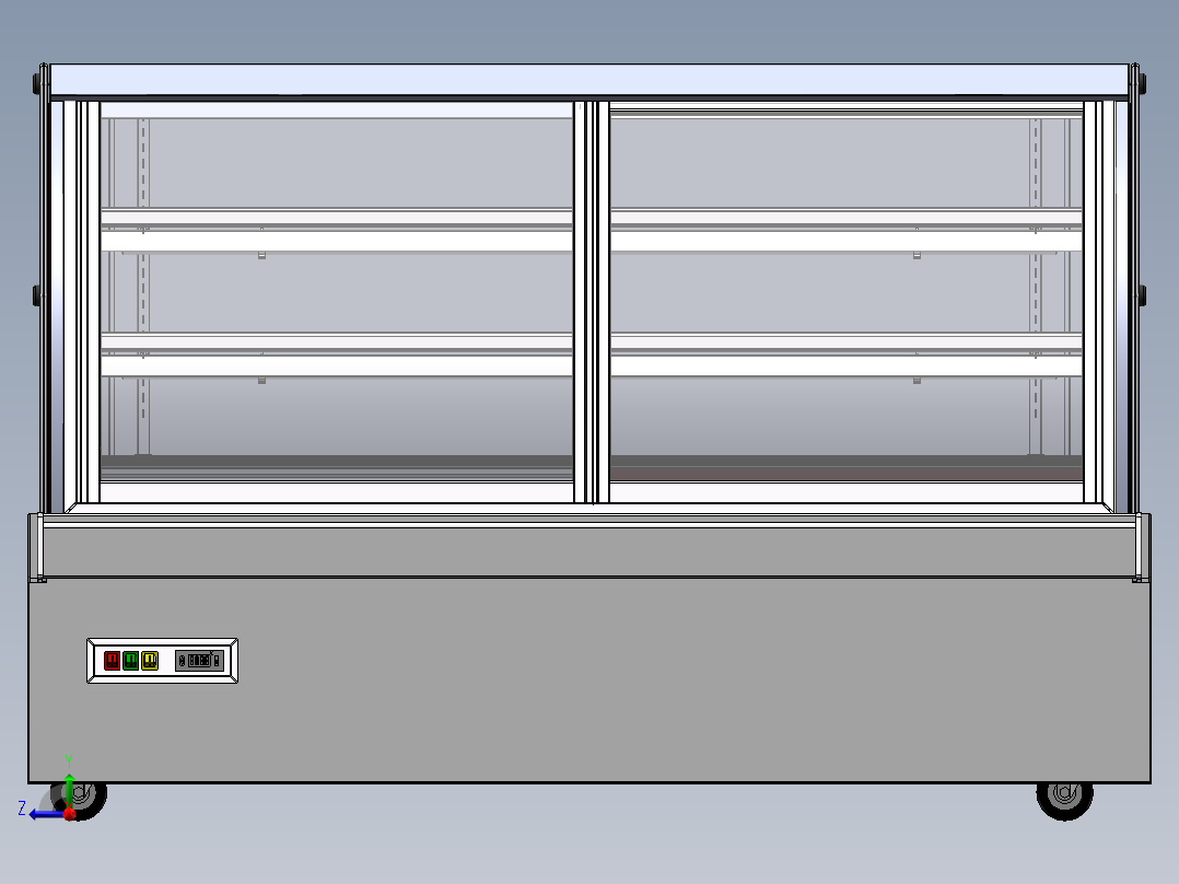 电控柜、冷藏展示柜右视图