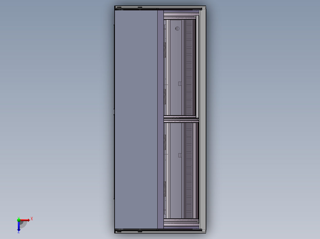 电控柜、冷藏展示柜俯视图