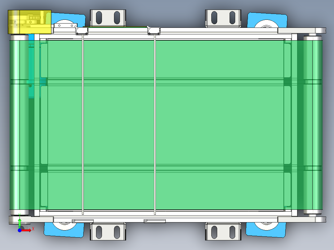 带筋皮带线前视图