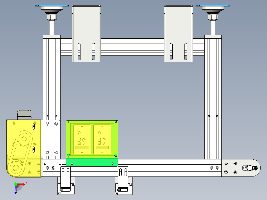 带筋皮带线俯视图