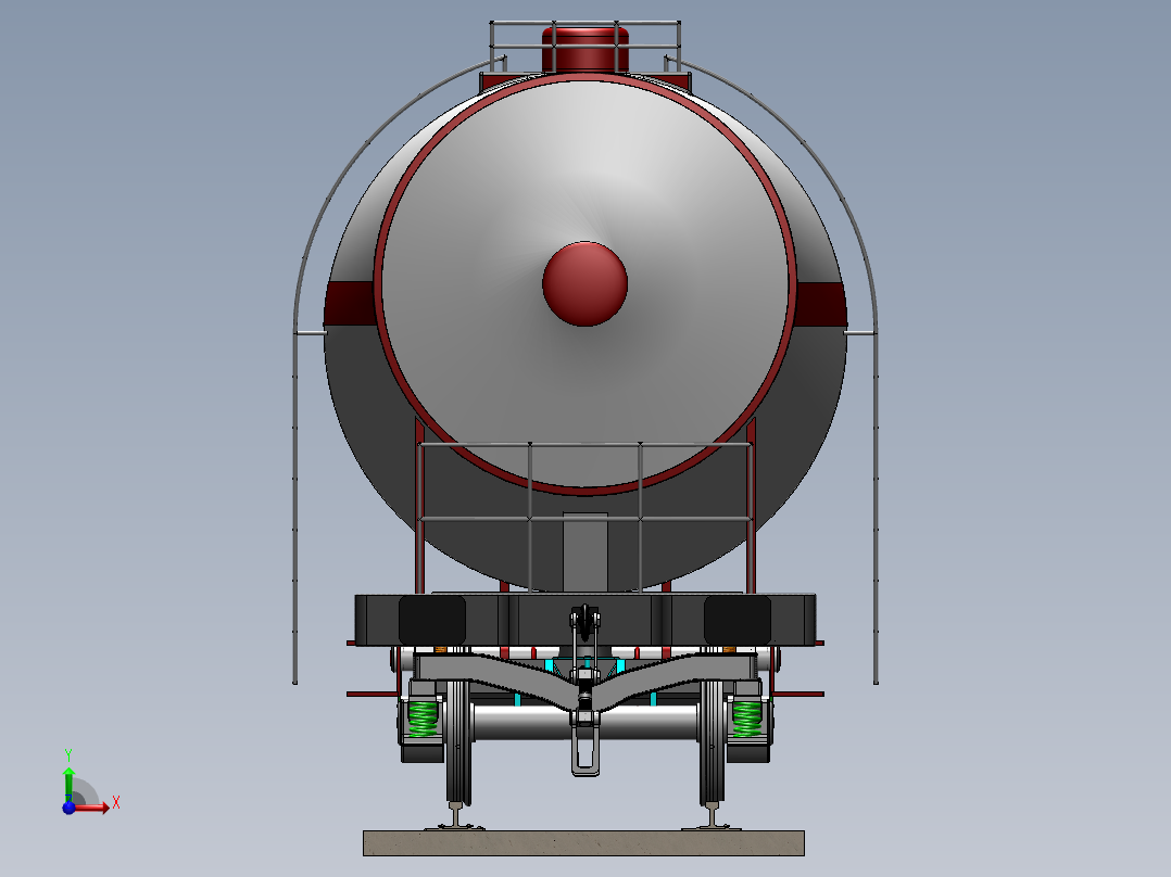 火车机车列车zaes-type-tank-wagon-62m3-1831-模型格式为 sw前视图