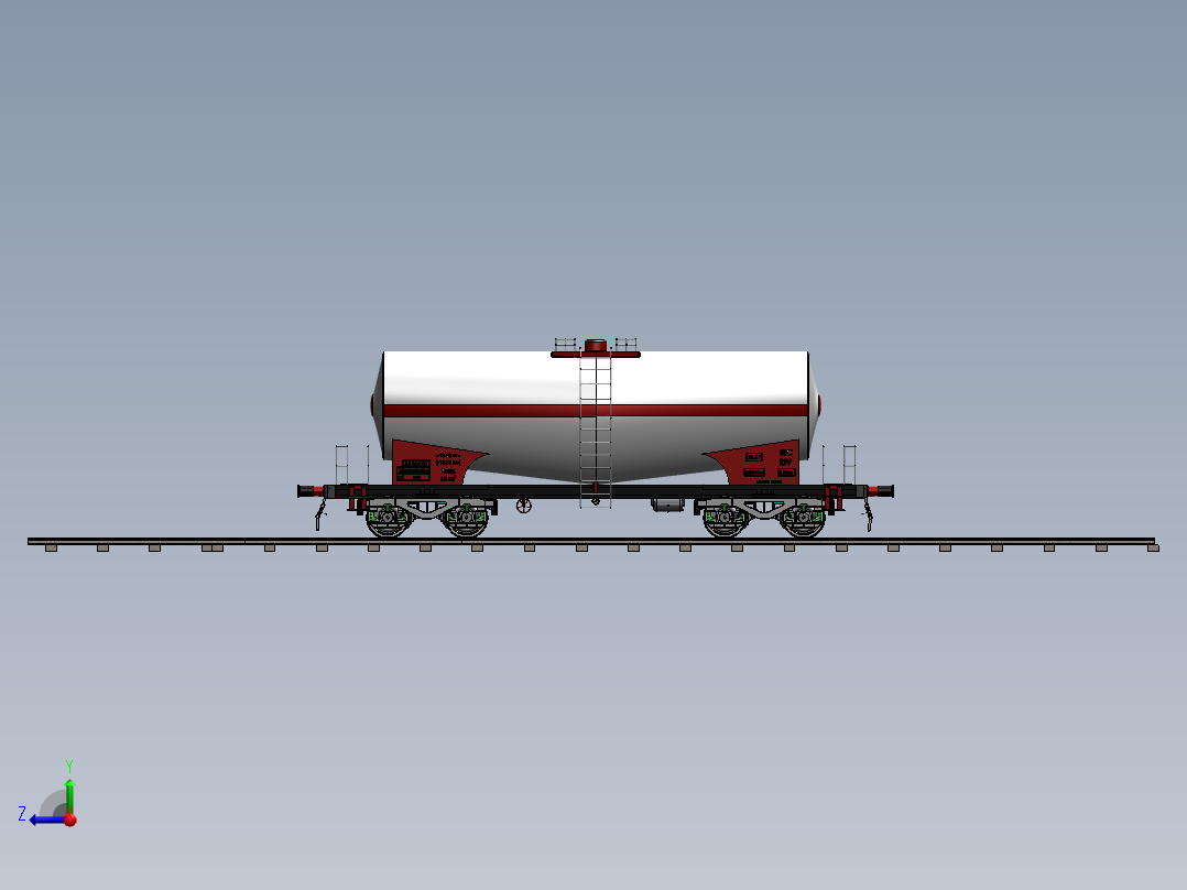 火车机车列车zaes-type-tank-wagon-62m3-1831-模型格式为 sw右视图