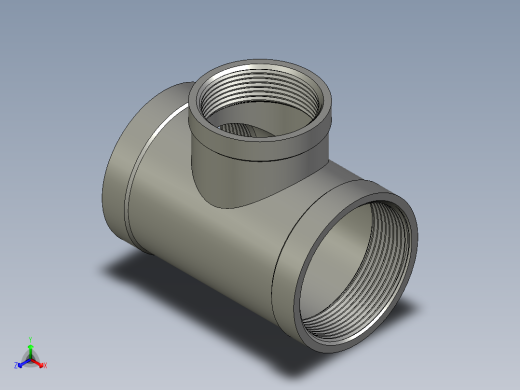 螺纹管三通-异径 DN50-DN40