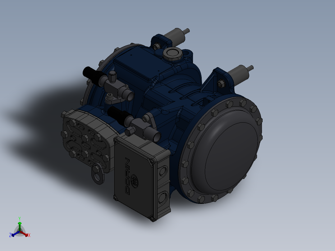 压缩机Dorin H200CS正等轴测图