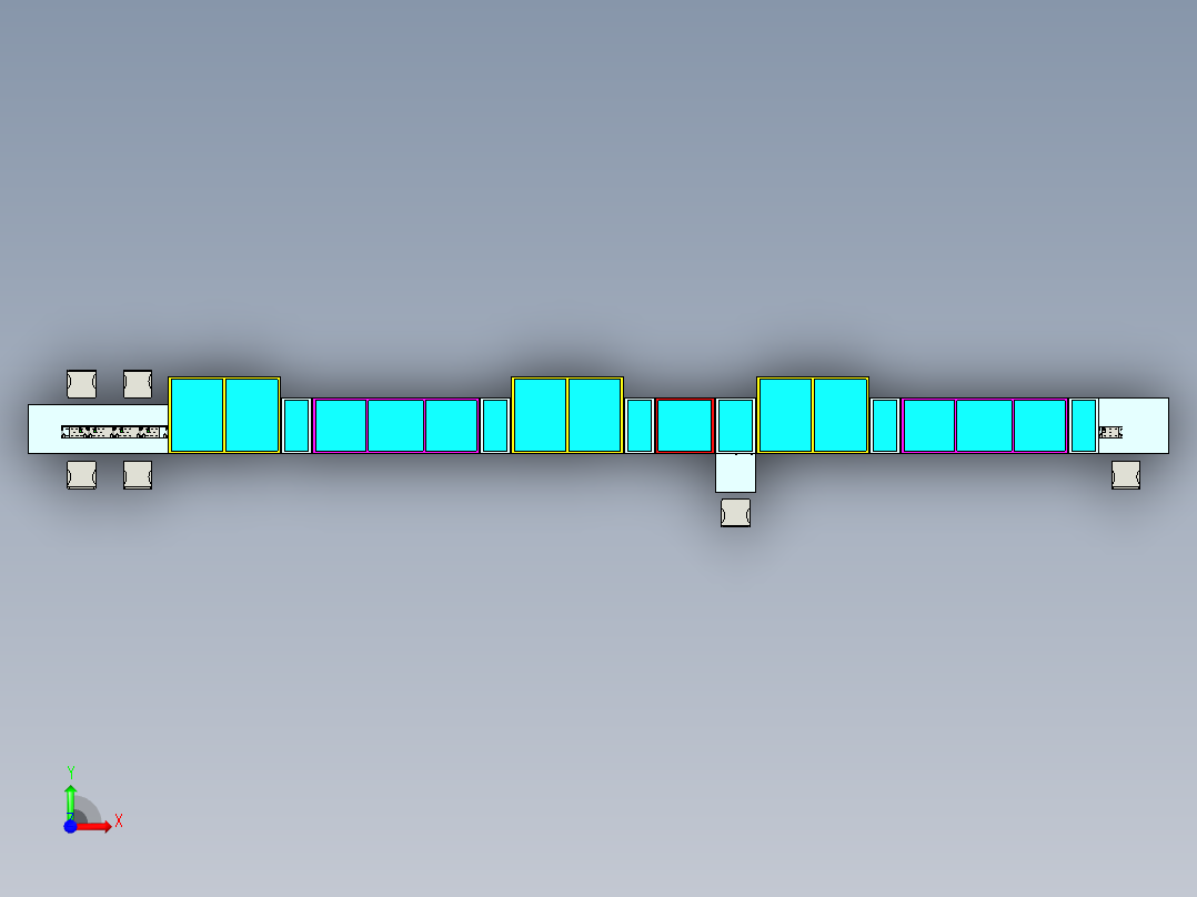手机utmc自动加工生产线（手机加工全自动无人化生产线）前视图