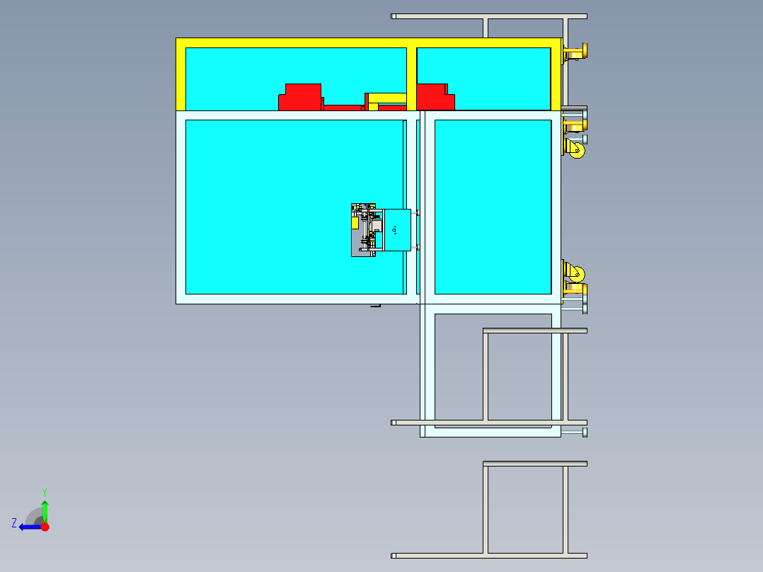 手机utmc自动加工生产线（手机加工全自动无人化生产线）右视图