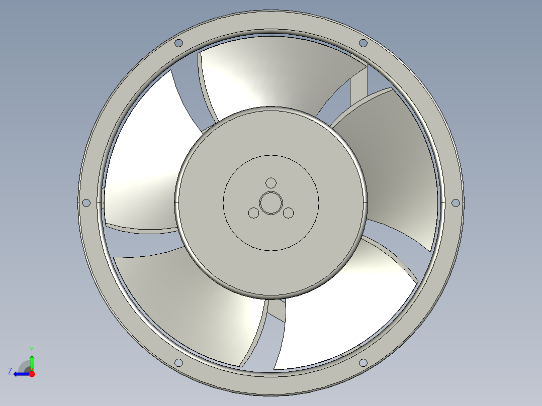 25489mmAC轴流风机AC轴流风扇TXA89S-254B1H右视图