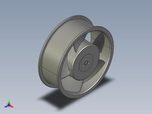 25489mmAC轴流风机AC轴流风扇TXA89S-254B1H正等轴测缩略图
