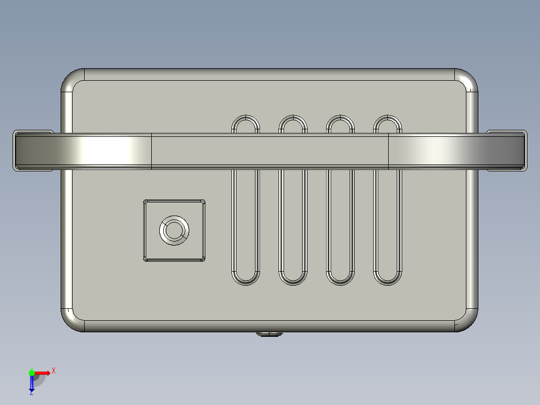 智能遥控地锁自动感应俯视图