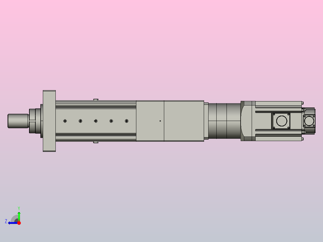 MTA125-100-P10-FF-D-K_-P2000W&amp;3000W-S3重载型电动缸右视图