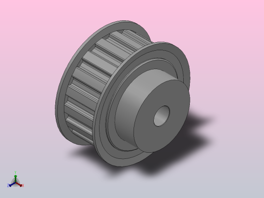 小凸缘型梯形齿同步带轮L型_SLDC-18-075-dc10-A