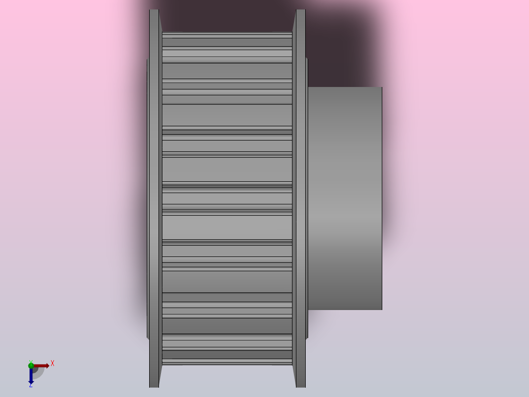 小凸缘型梯形齿同步带轮L型_SLDC-18-075-dc10-A俯视图