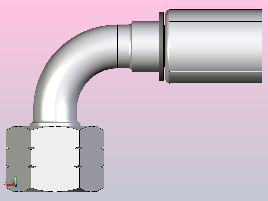 标准液压接头1EC48-8-8后视图