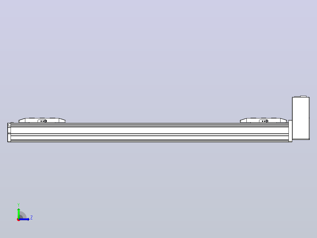 皮带直线轴双滑块型TPA-GCBS-50-P42-L200-LU-M10-N3左视图