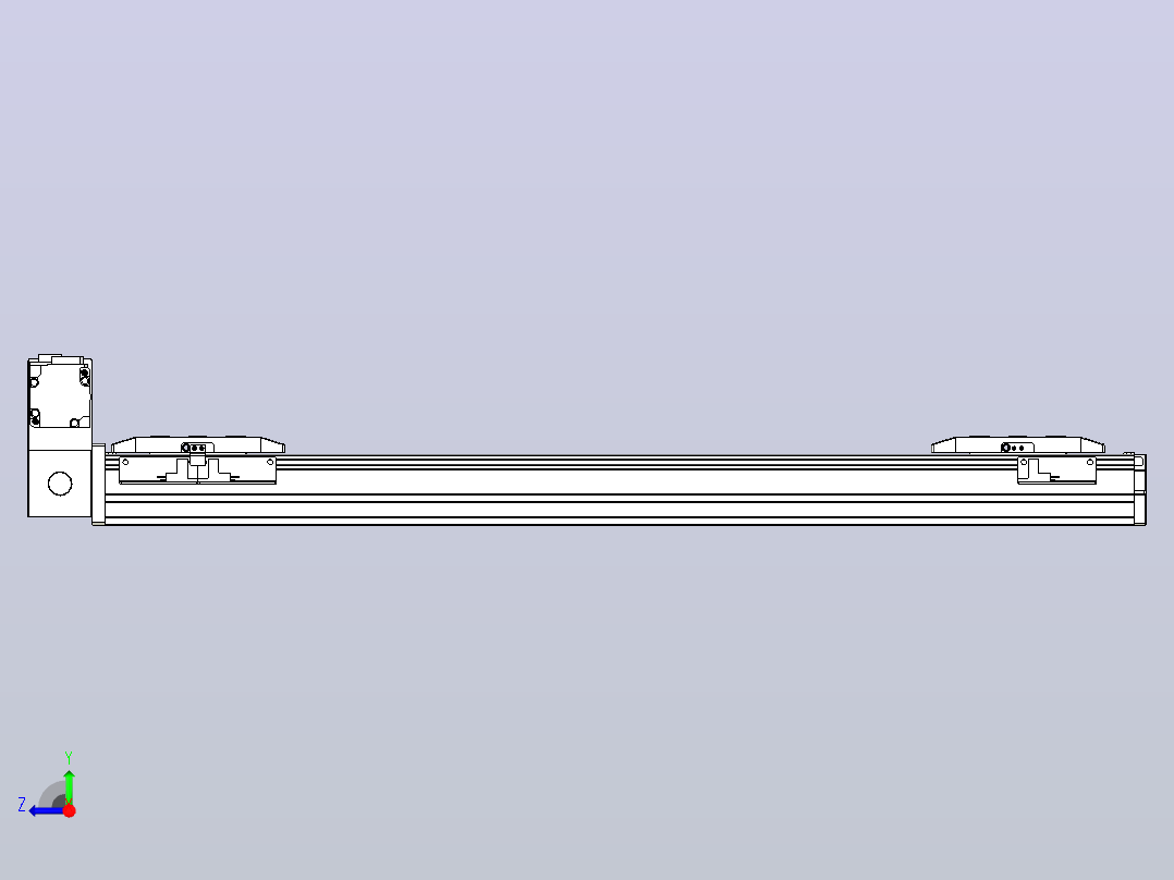 皮带直线轴双滑块型TPA-GCBS-50-P42-L200-LU-M10-N3右视图