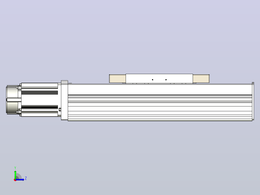 滚珠丝杠直线轴带导轨全封闭TPA-HCR-220D-3210C-L100-M-C-P1K-N3左视图