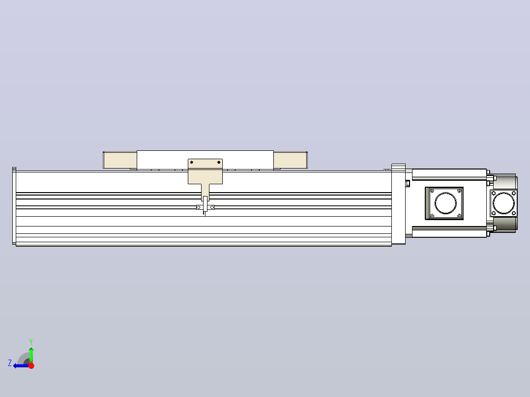 滚珠丝杠直线轴带导轨全封闭TPA-HCR-220D-3210C-L100-M-C-P1K-N3右视图
