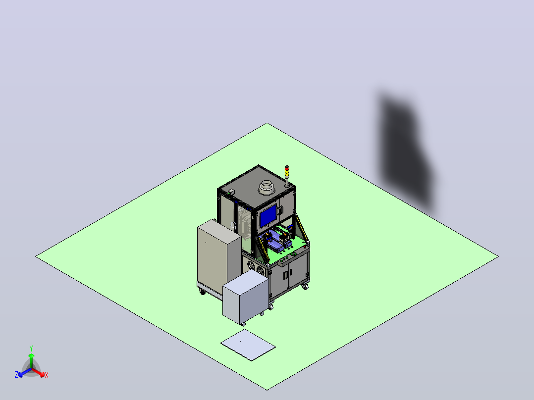 一款电阻焊机3D模型主视图