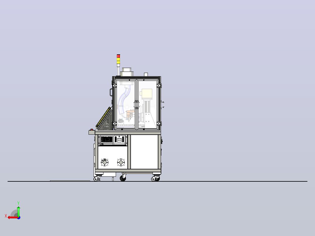 一款电阻焊机3D模型后视图