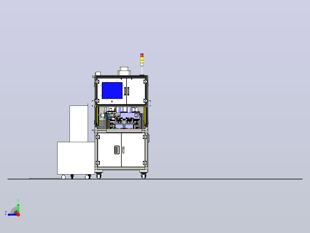 一款电阻焊机3D模型右视图