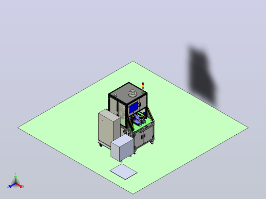 一款电阻焊机3D模型正等轴测缩略图