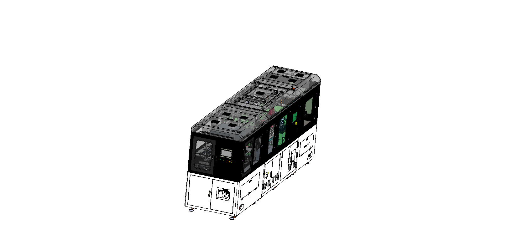 此设备为视觉对手机中框的检测，对手机内腔检测，外形尺寸，划痕，瑕疵等检测