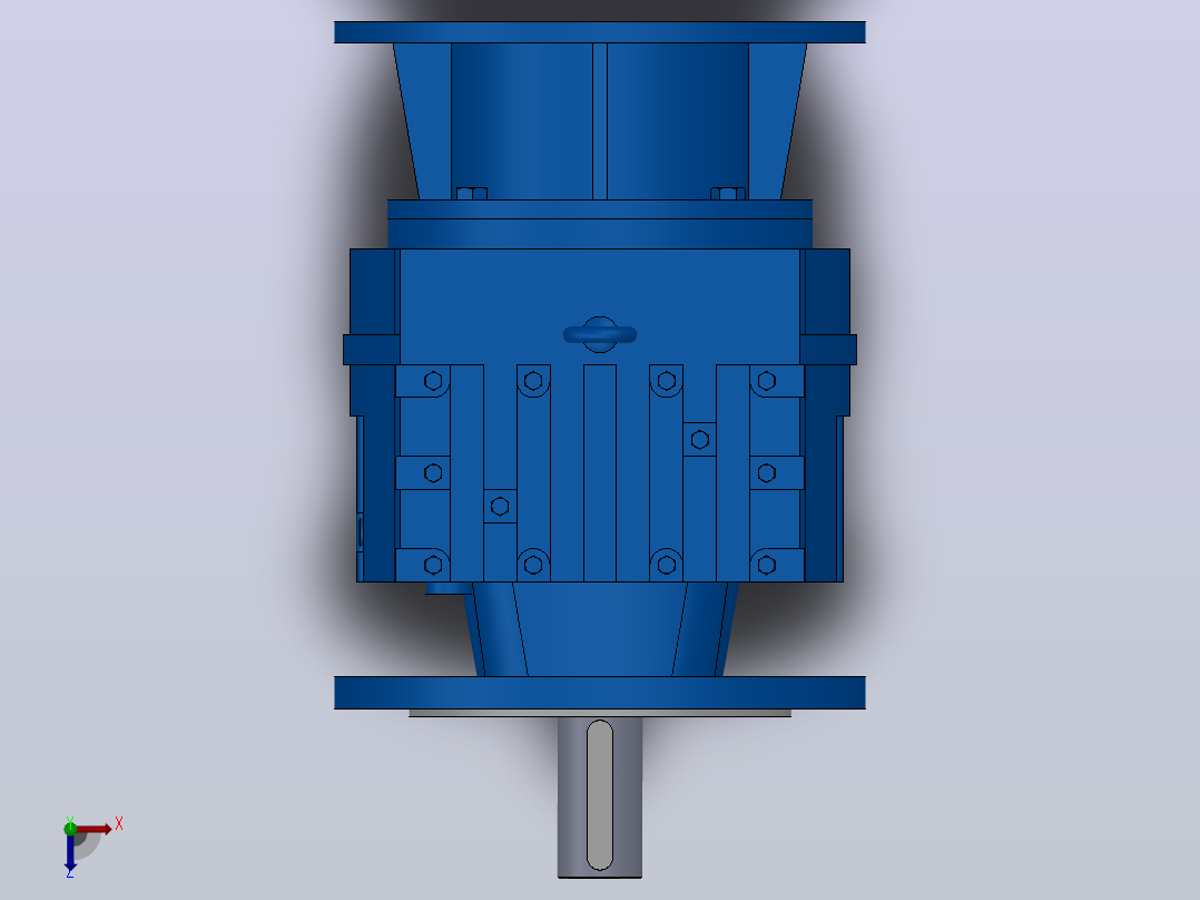 RF77ZP斜齿轮减速机RF77-10.88-M1-P112-Φ250俯视图