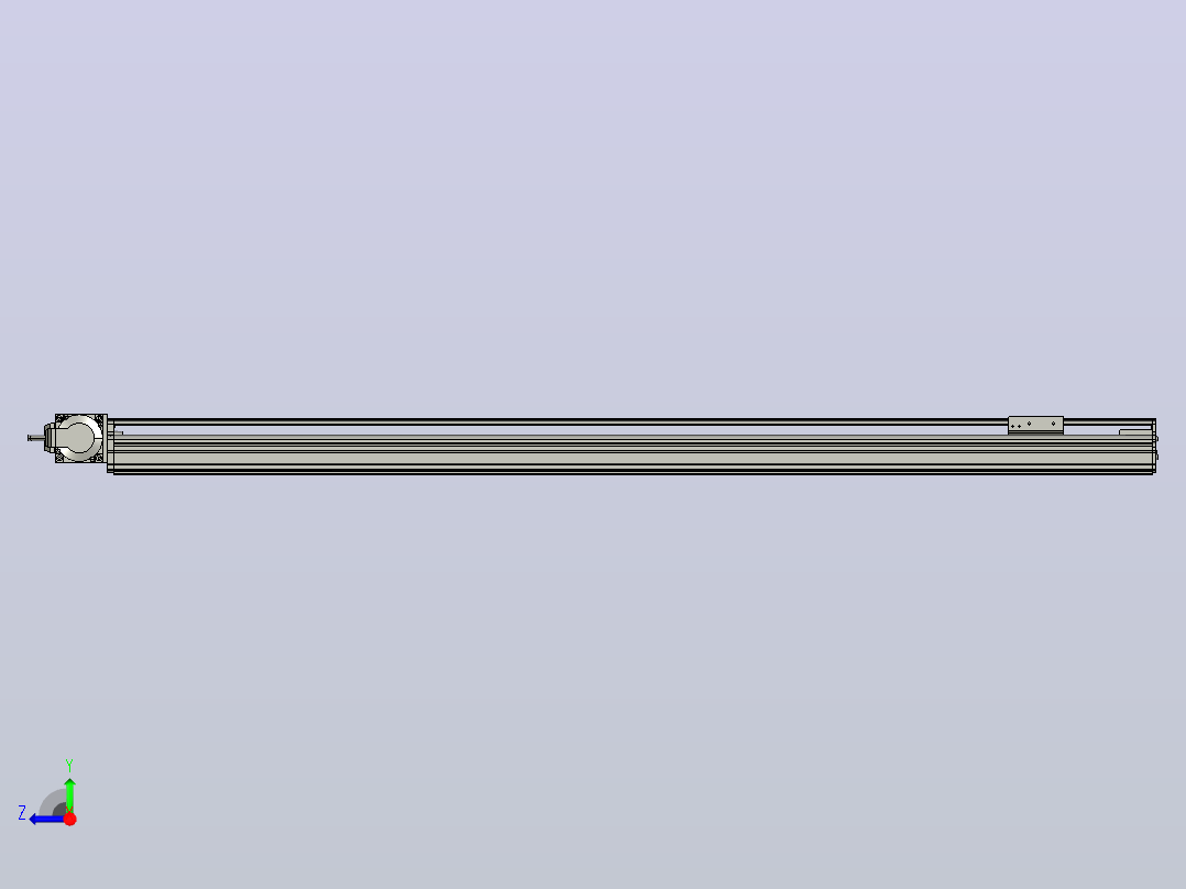 MT75BT半封闭皮带滑台[MT75BT.L80.1100.LT.P40.C3]右视图