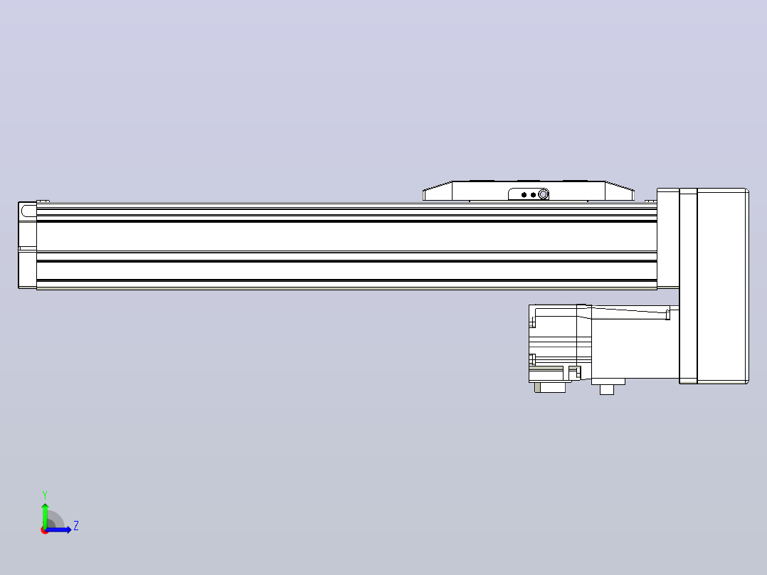 滚珠丝杠直线轴内置导轨TPA-GCR-50-1210C-L200-MP-M10-N3左视图