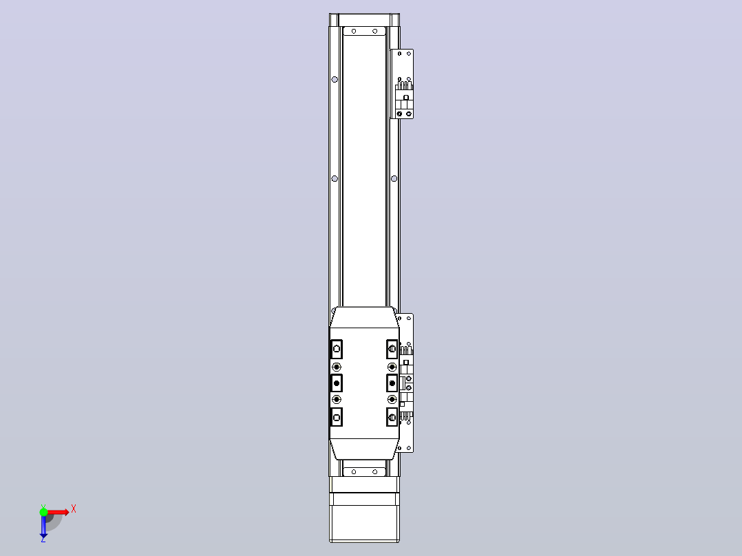 滚珠丝杠直线轴内置导轨TPA-GCR-50-1210C-L200-MP-M10-N3俯视图