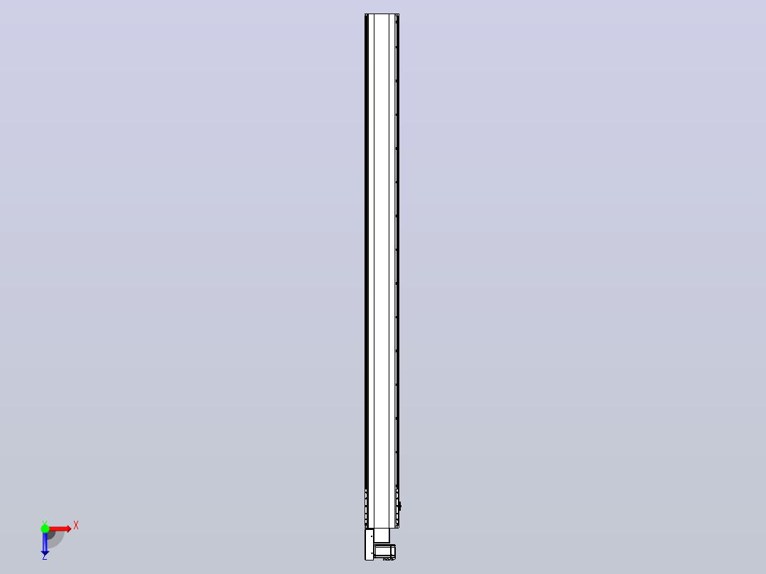 皮带直线轴半封闭可选导轨TPA-HNB-202D-140-L2700-ML-C-P75-N3俯视图