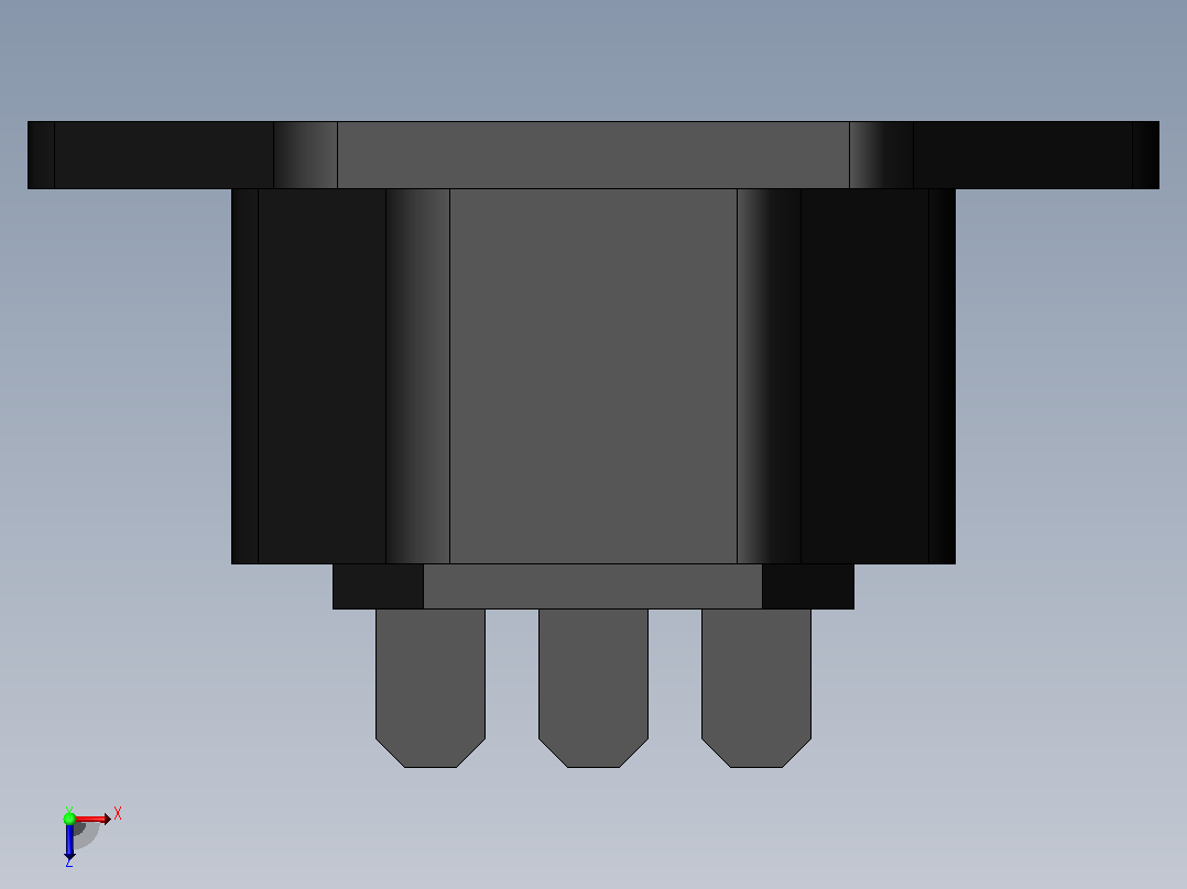 QUALTEK_710W-00-02交流面板安装插座俯视图