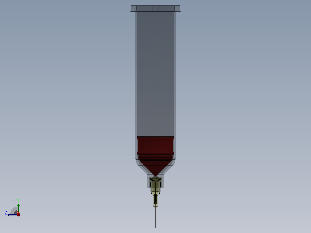 30毫升注射器右视图