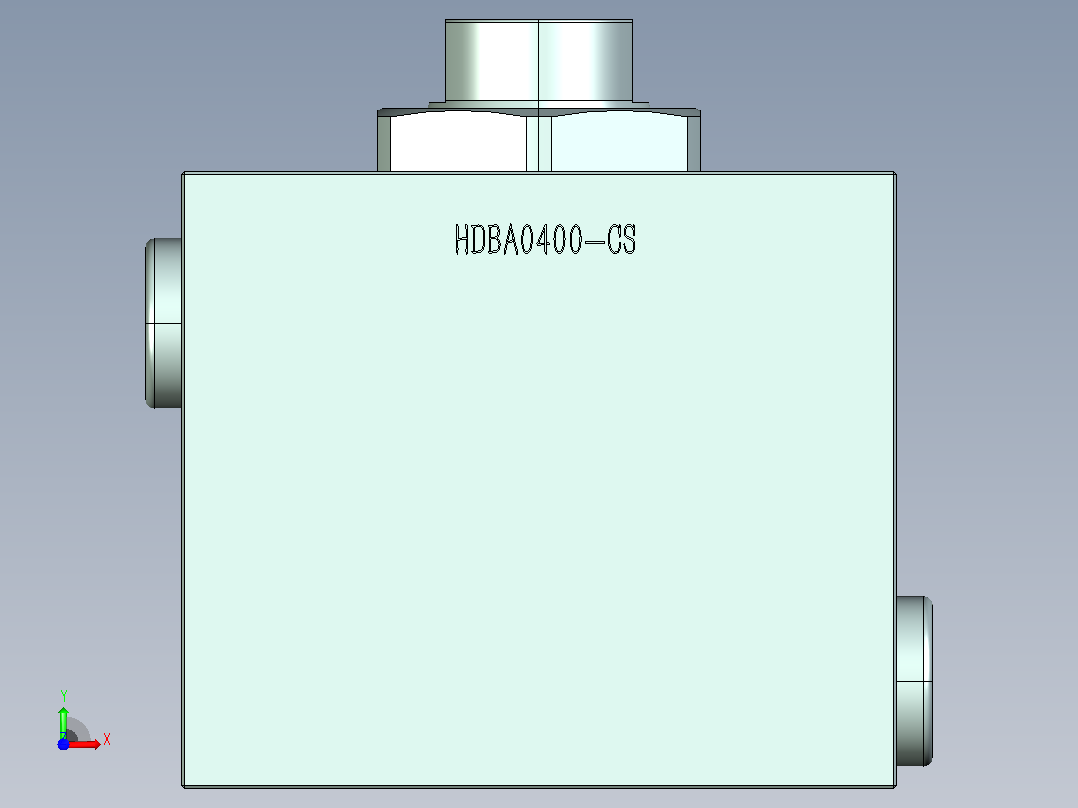HDBA方型直线夹紧器HDBA0400-CS前视图