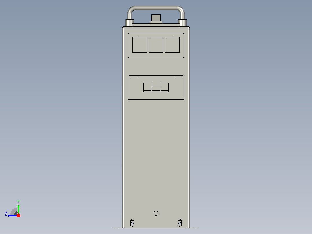 BAFB□-5~20-□-B智能组合式低电压并联电容器三维模型202310右视图