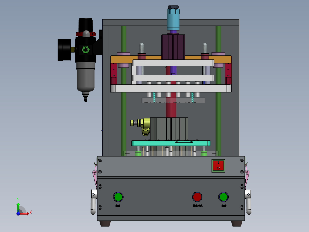 气动FCT测试治具前视图
