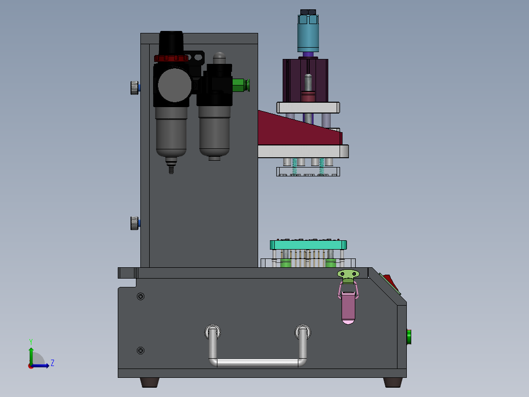 气动FCT测试治具左视图