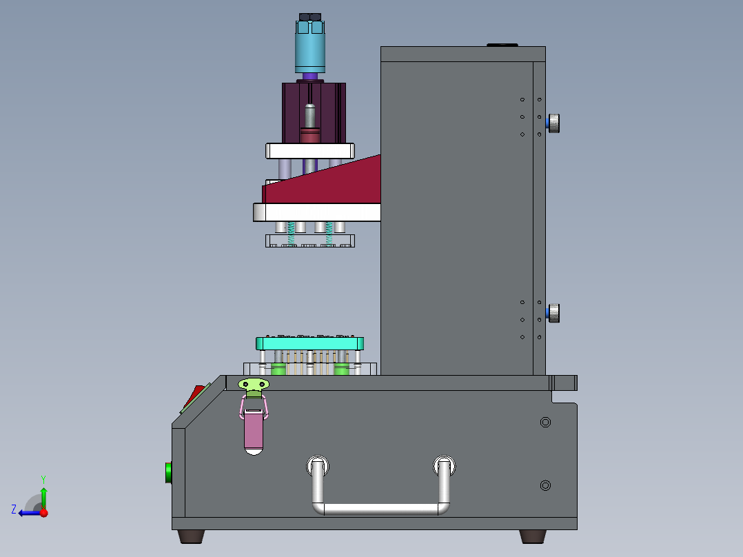 气动FCT测试治具右视图