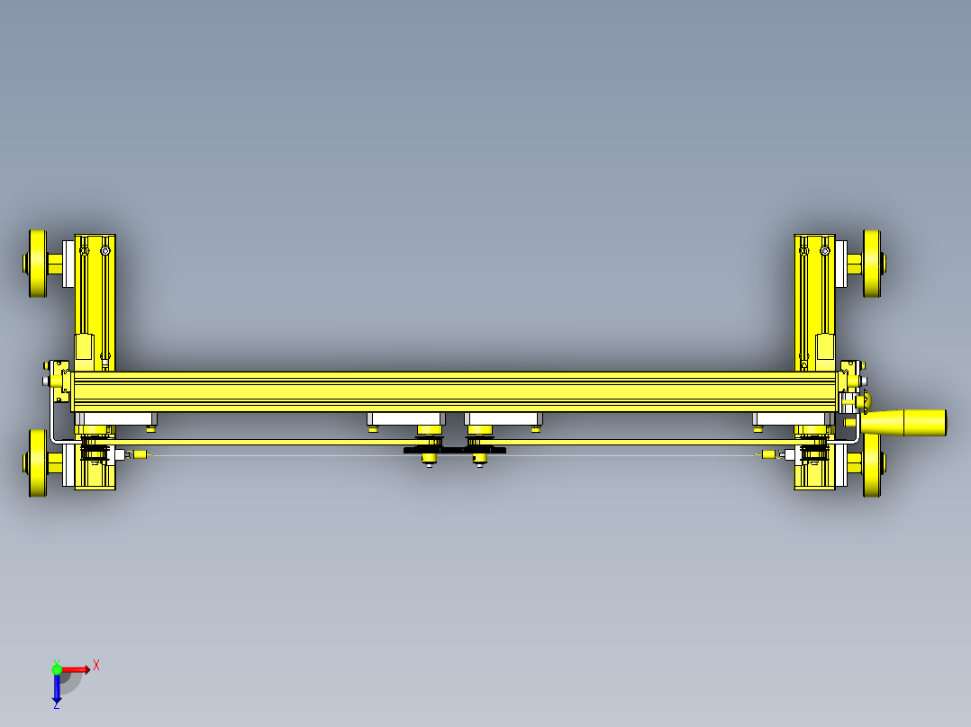 泡沫聚苯乙烯切断机构俯视图