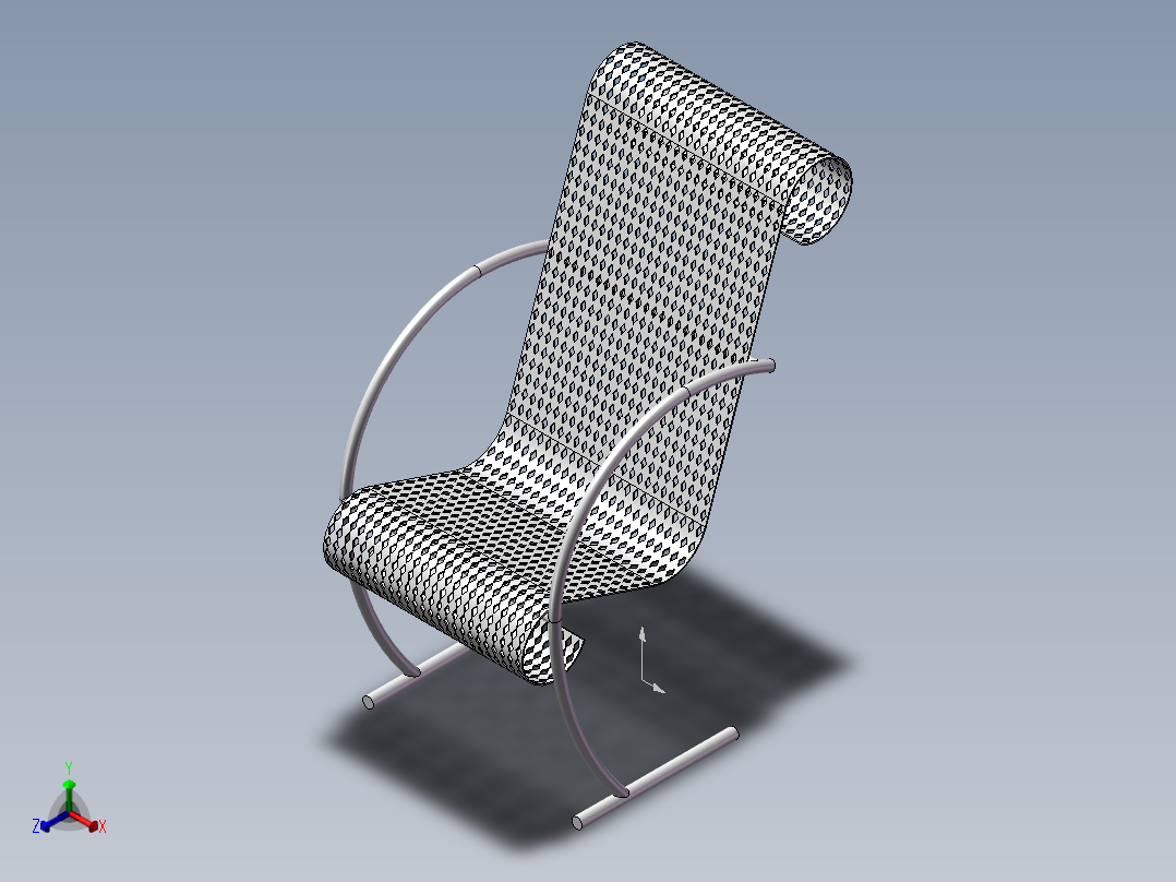 简爱椅正等轴测图