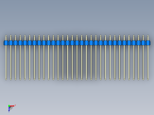 彩色公头100mil（2.54mm）系列-DS1021_blue_1x31p_100mil_Type19_rev1.0俯视缩略图