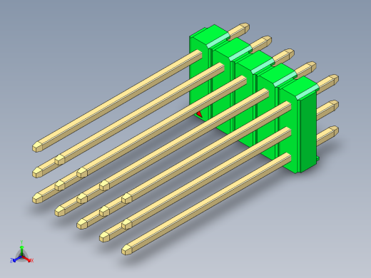 彩色公头100mil（2.54mm）系列-DS1021_green_3x05p_100mil_Type19_rev1.0