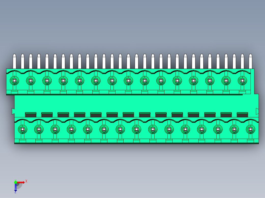 DEGSON 2EDG 系列 5.0mm 可插拔接线端子组-2EDGRT-5.0-30P-14-00AH俯视图