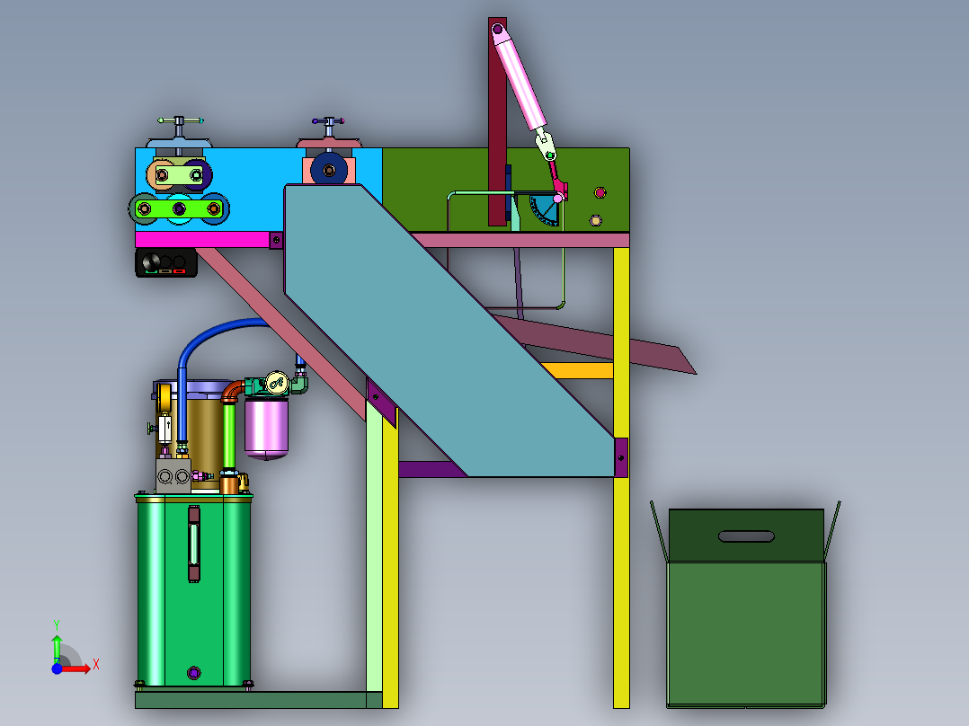 建筑钢筋方形框折弯机前视图