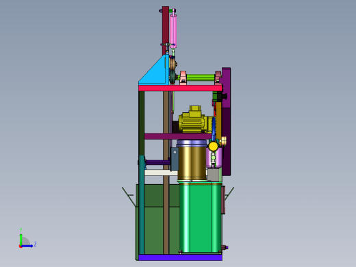 建筑钢筋方形框折弯机左视缩略图
