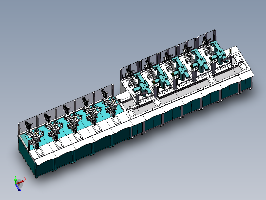 平板壳自动贴标生产线3D