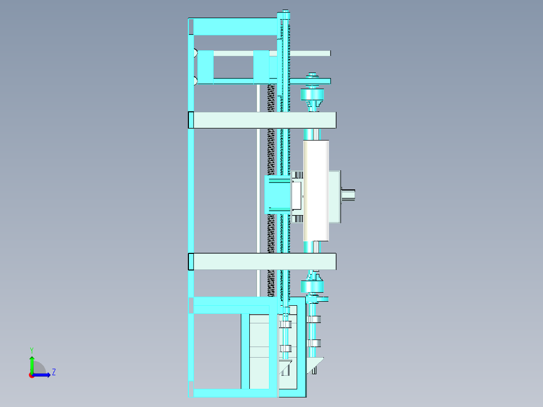 纤维缠绕机左视图